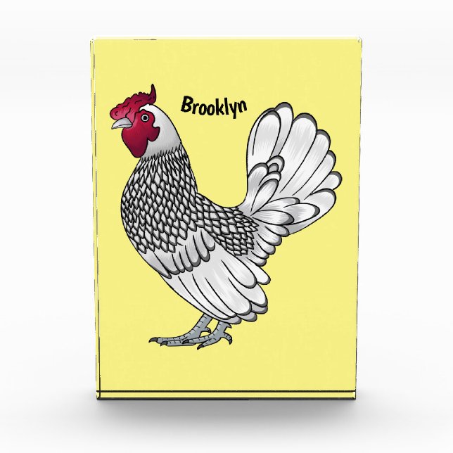 Bloc Photo Illustration de poulet Sebright (Devant)