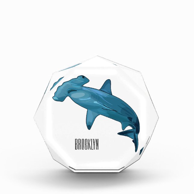 Bloc Photo Illustration de requin marteau (Devant)