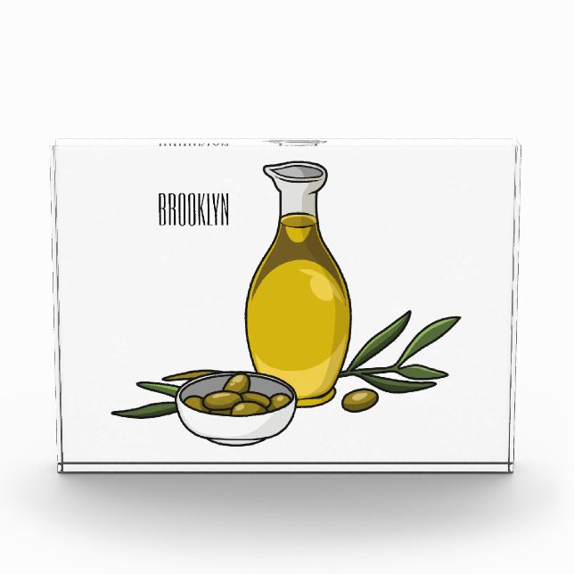 Bloc Photo Illustration d'huile d'olive (Devant)