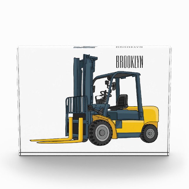 Bloc Photo Illustration du chariot élévateur (Devant)