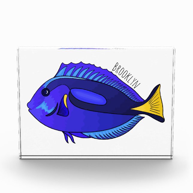 Bloc Photo Illustration du poisson de la cuve bleue (Devant)
