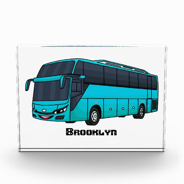 Bloc Photo Illustration d'un autobus à passagers moderne (Devant)