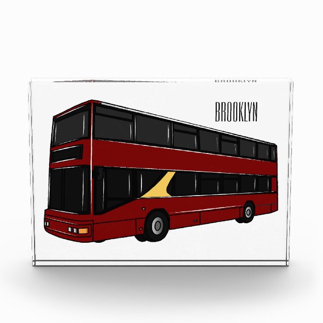 Bloc Photo Illustration d'un bus à deux étages (Devant)