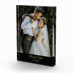 Bloc Photo Image de couple romantique avec noms et date
