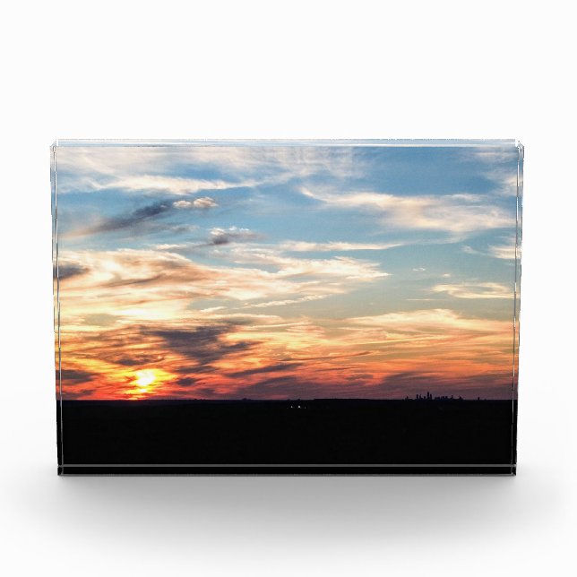 Bloc Photo Impressionniste Cleveland Sunset (Devant)