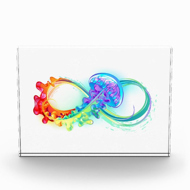 Bloc Photo Infinity avec Rainbow Jellyfish (Devant)