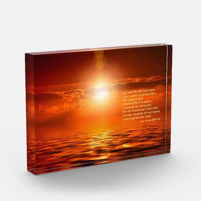 Bloc Photo Inspirations coucher de soleil Orange Golden Sky M (Gauche)