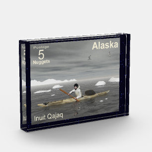 Bloc Photo Inuit Kayak - Postage en Alaska
