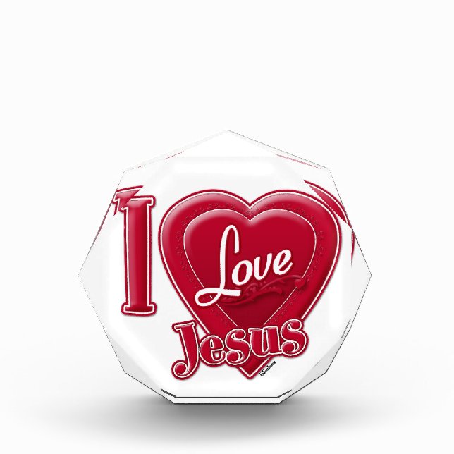 Bloc Photo J'aime Jésus Coeur Rouge (Devant)