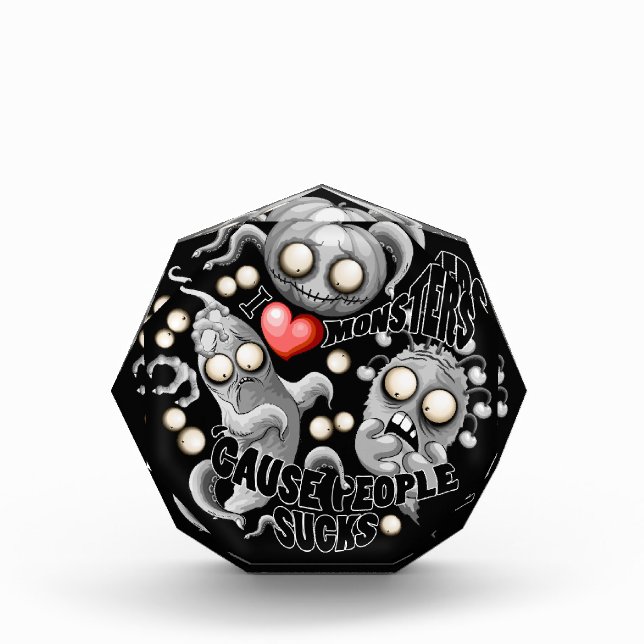 Bloc Photo J'aime les monstres parce que les gens aiment les  (Devant)