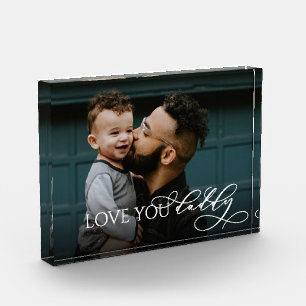 Bloc Photo Je t'aime Papa Écriture Manuscrite Élégante
