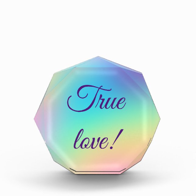 Bloc Photo Joli Pastel Rainbow Mariage dégradé (Devant)