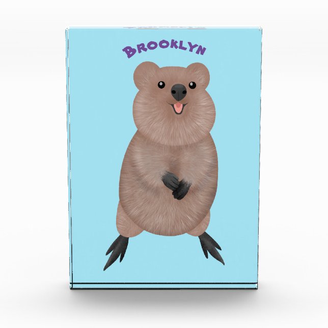 Bloc Photo Joli sourire mignon dessin animé quokka (Devant)
