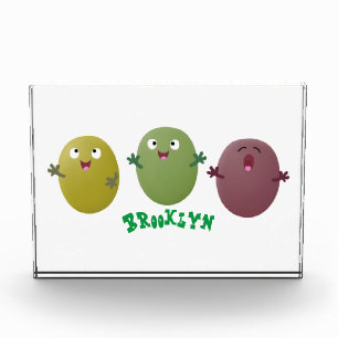 Bloc Photo Jolie olives joyeux chantant dessin animé