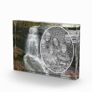 Bloc Photo Jolie peinture à l'huile de cascade Ajouter votre 
