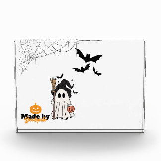Bloc Photo Jolie sorcière fantôme Halloween avec chambre et C