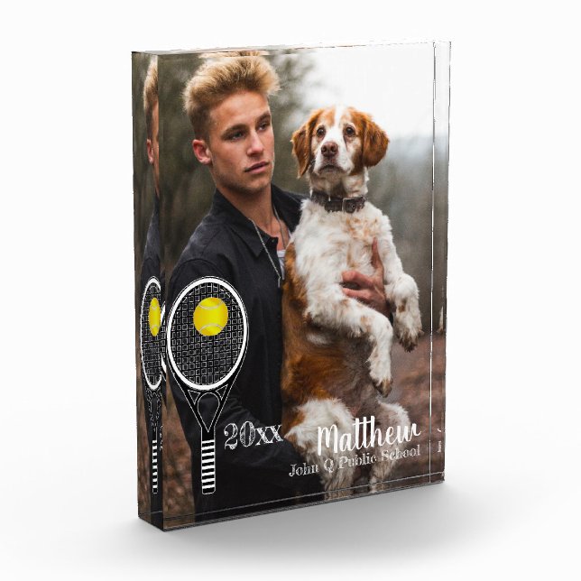 Bloc Photo Joueur de tennis Nom photo et année (Gauche)