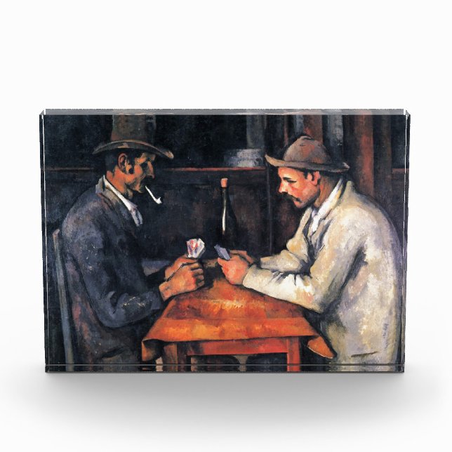 Bloc Photo Joueurs de cartes Paul Cezanne Peinture Art (Devant)