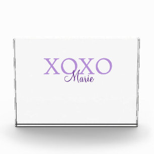 Bloc Photo Jour de la Saint Valentin Xoxo ajouter nom pastel