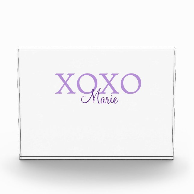 Bloc Photo Jour de la Saint Valentin Xoxo ajouter nom pastel  (Devant)