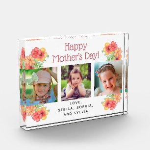 Bloc Photo Joyeuse fête des mères Floral 3 photos