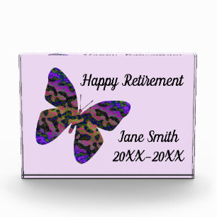 Bloc Photo Joyeuse retraite Moderne Bright Butterfly Employé