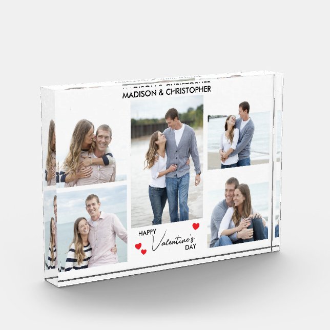 Bloc Photo Joyeuse Saint-Valentin Moderne Simple 5 (Gauche)