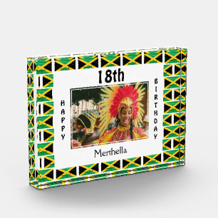 Bloc Photo Joyeux 18ème anniversaire JAMAICA FLAG