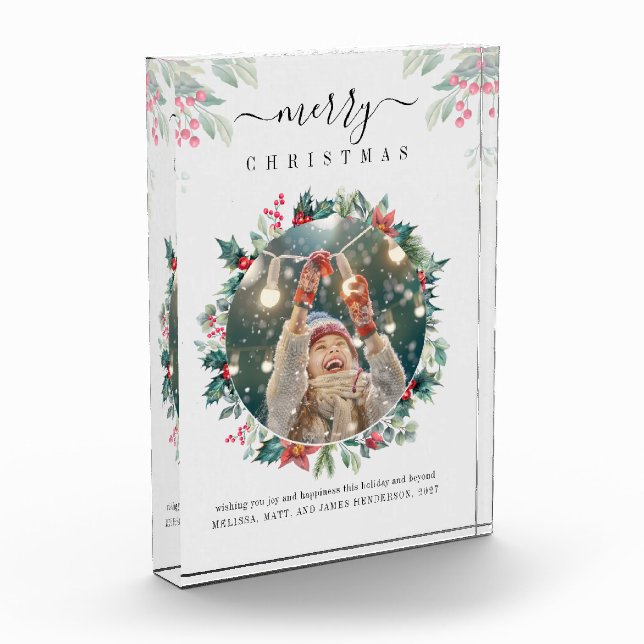 Bloc Photo Joyeux Noël Photo Mistletoe Grand-mère (Gauche)