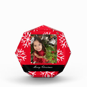 Bloc Photo Joyeux Noël Snowflakes Script