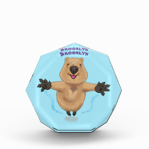 Bloc Photo Joyeux sauter quokka dessin animé