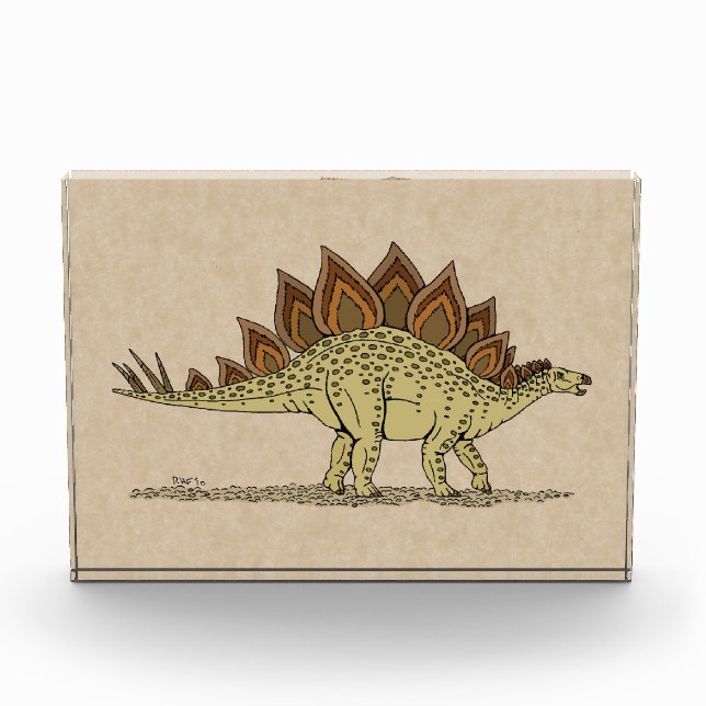 Bloc Photo Jurassique Dinosaure Stegosaurus (Devant)