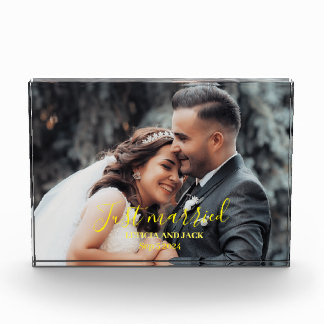 Bloc Photo Just Married Celebrate Love avec personnalisé