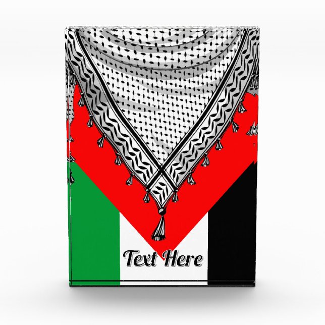 Bloc Photo Keffiyeh Écharpe palestinienne tissu traditionnel (Devant)