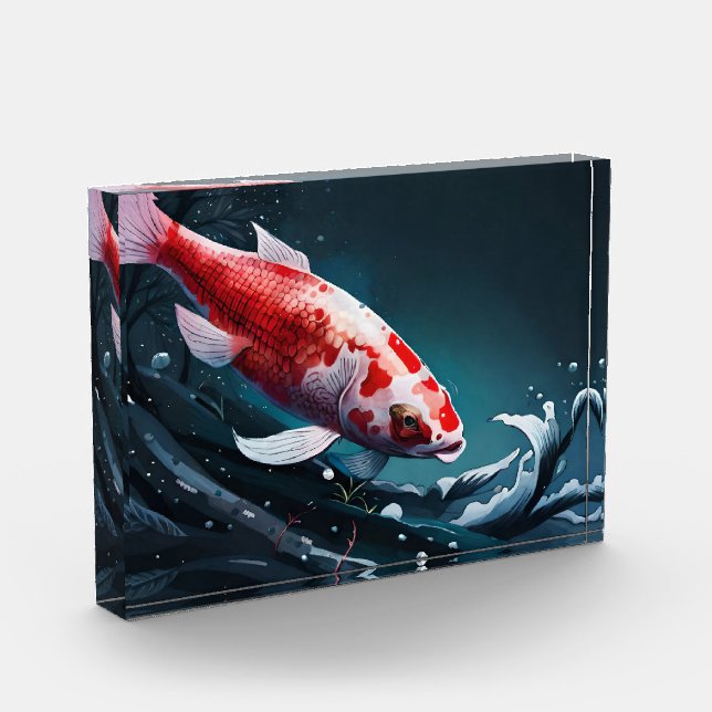 Bloc Photo Koi Fish Taiji Art japonais Koi Fish Pond (Gauche)