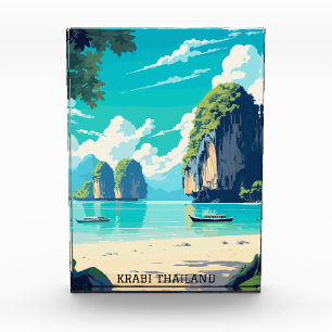 Bloc Photo Krabi Thaïlande Beach Paradise Travel