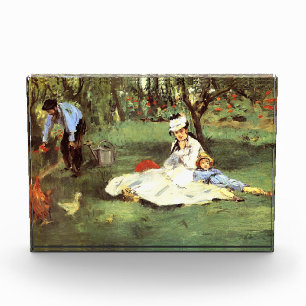 Bloc Photo La famille Monet dans son jardin Edouard Manet