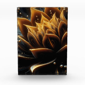 Bloc Photo La floraison dorée dans les profondeurs du crépusc