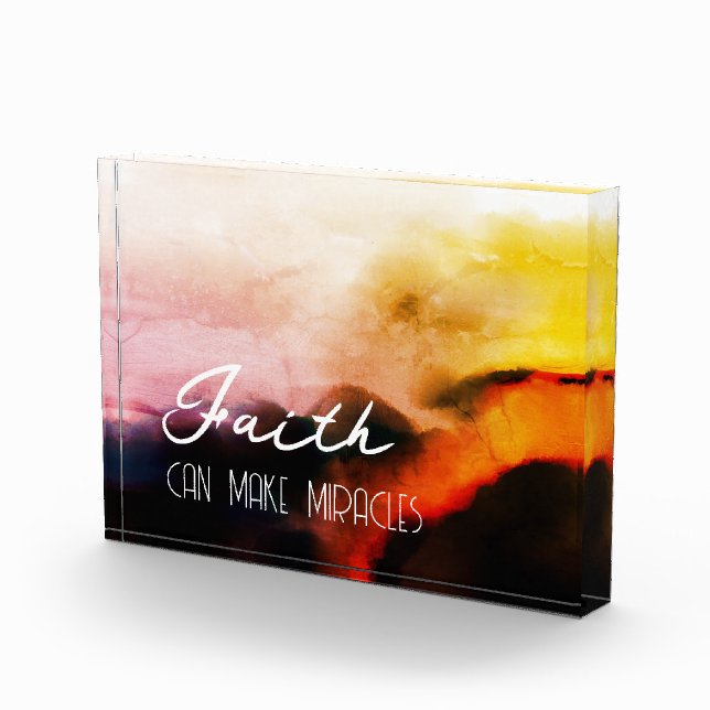 Bloc Photo La foi peut rendre Miracles Grunge Rose Gold Sunny (Droite)