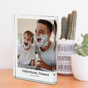 Bloc Photo La paternité encadrée Fête des pères minimaliste