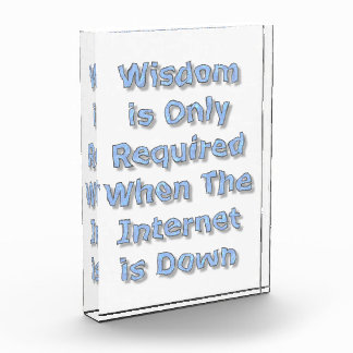 Bloc Photo La sagesse n'est requise que lorsque l'Internet es