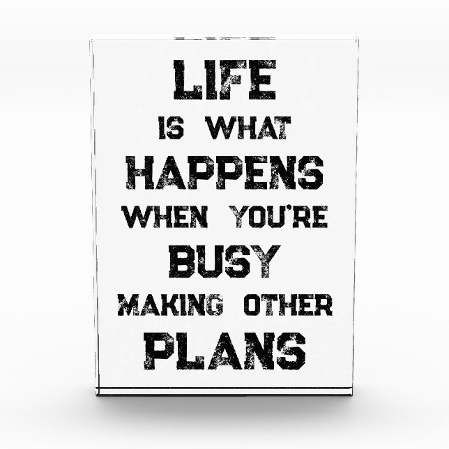 Bloc Photo La Vie Est... Devis motivationnel drôle (Devant)