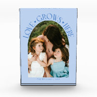 L'amour grandit ici Moderne Arch Bleu Glacé