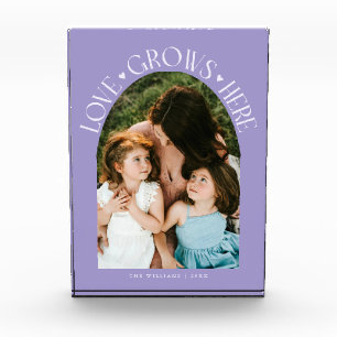 Bloc Photo L'amour grandit ici moderne lilas à arche