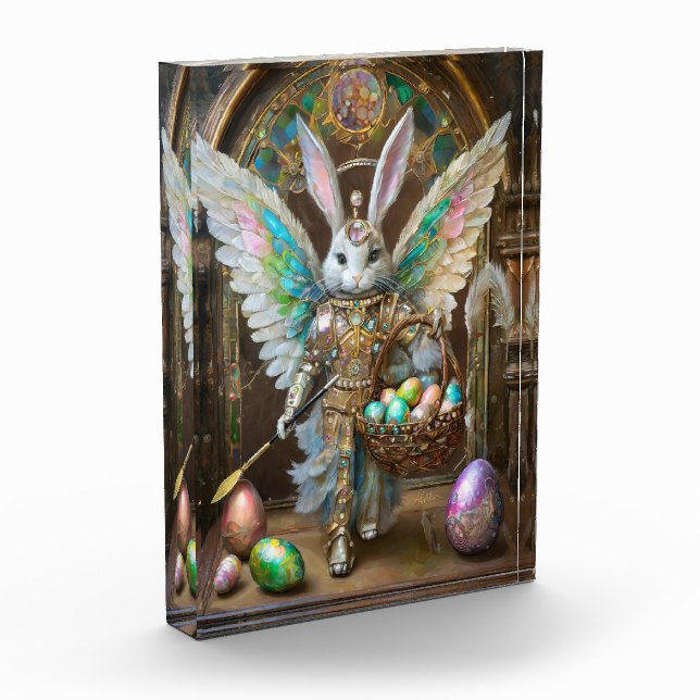 Bloc Photo Lapin de Pâques Ange Chevalier Steampunk (Gauche)