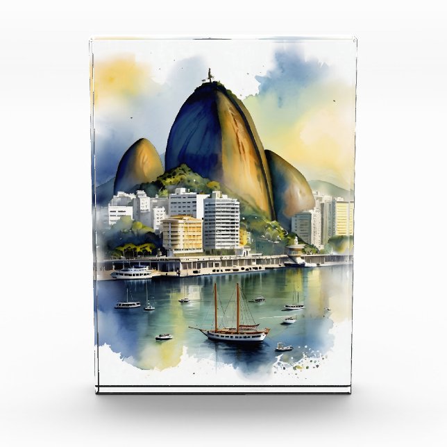 Bloc Photo L'aquarelle de Rio de Janeiro (Devant)