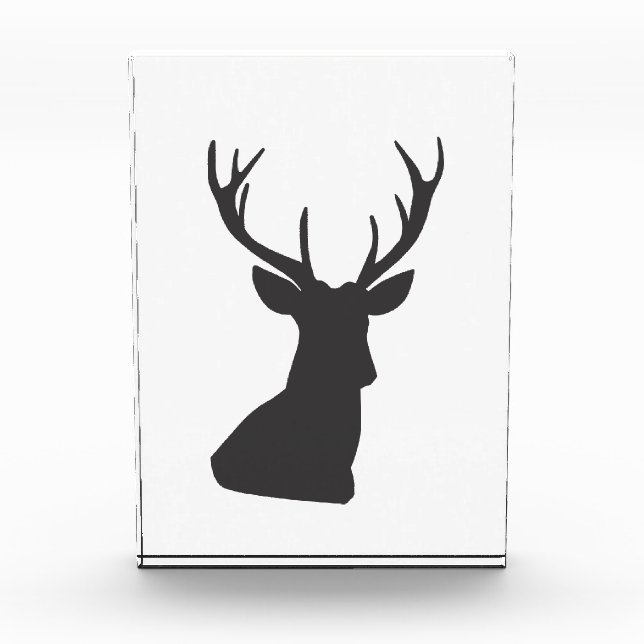 Bloc Photo Le cerf Silhouette Silhouette animal sauvage Postc (Devant)