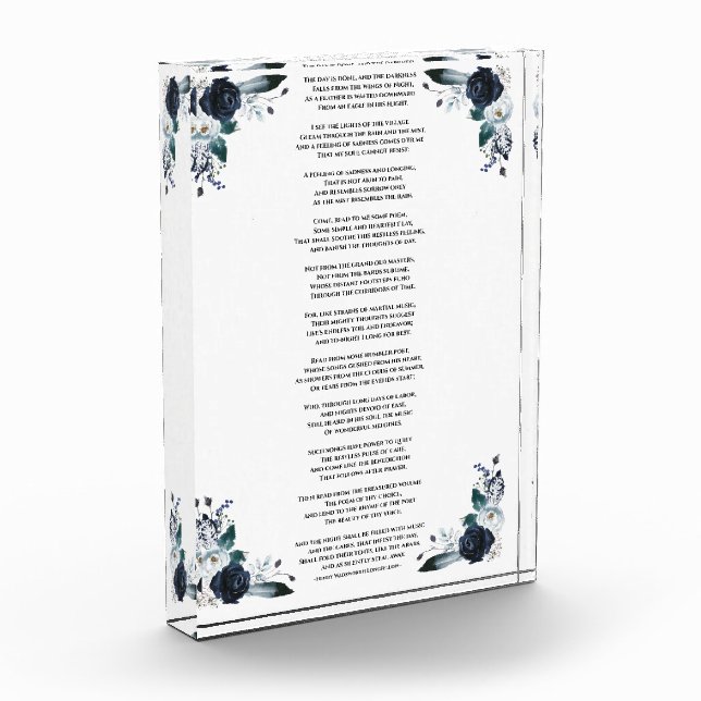 Bloc Photo Le Jour Est Fait Citation Longfellow (Gauche)