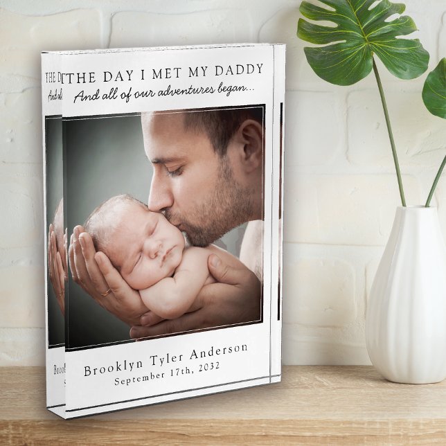 Bloc Photo Le Jour où j'ai rencontré mon papa Photo Fête des  (Créateur téléchargé)