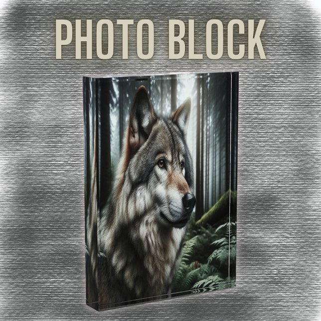 Bloc Photo Le loup énigmatique de la forêt | (Créateur téléchargé)